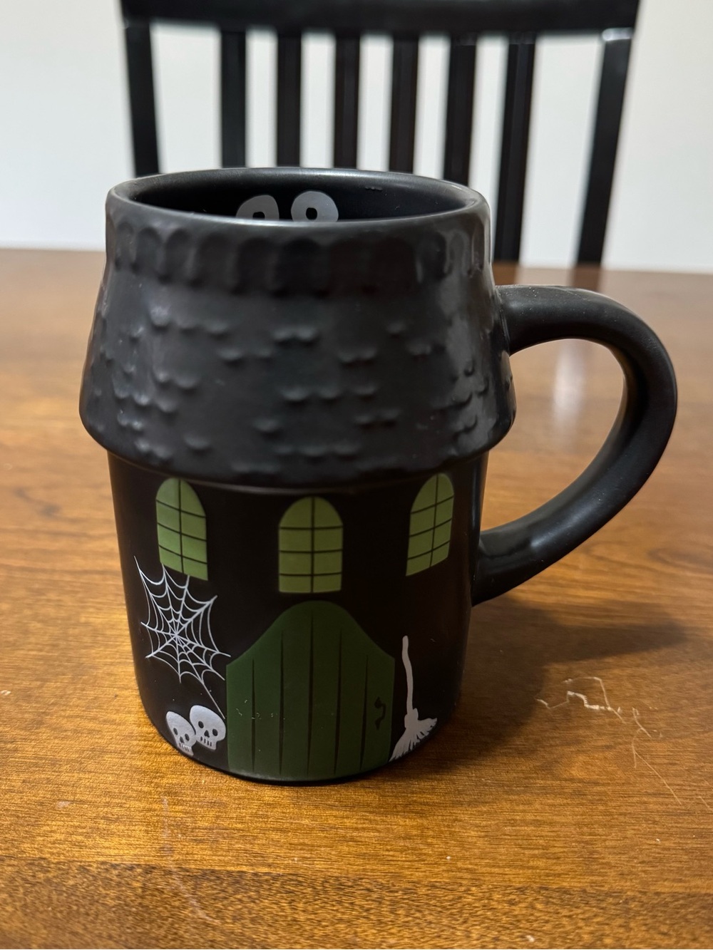 NWT Haunted House Black & Green Halloween Mug Hyde and Eek Target, 16 oz